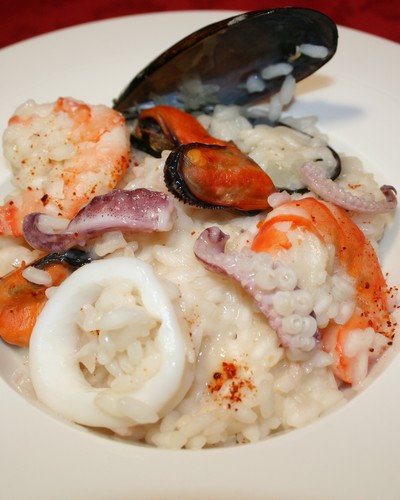 Risotto de fruits de mer au Chablis