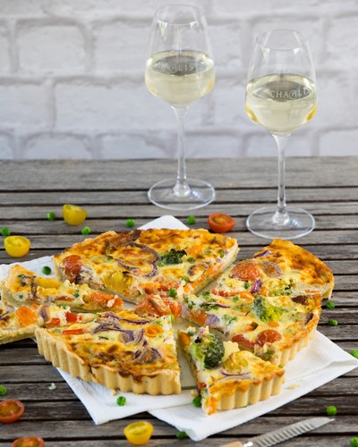 Quiche aux légumes et Chablis; accords mets et vins de Chablis