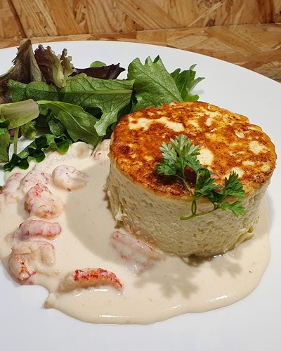 Gâteau de brochet aux écrevisses et Chablis Grand Cru 