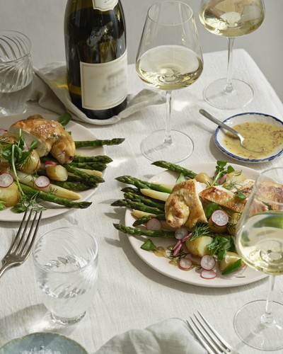 Accords mets et vins de Chablis ; poulet, asperge et Chablis Premier Cru