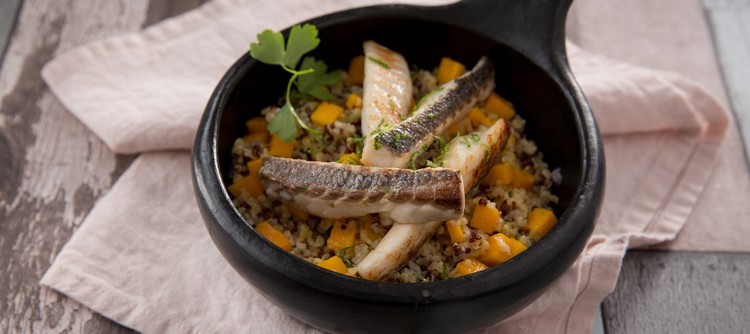 accords mets et vins de chablis et de Bourgogne - Aiguillettes de daurade aux zestes de citron vert, risotto au quinoa et à la mangue accords mets et vins de chablis et de Bourgogne - Aiguillettes de daurade aux zestes de citron vert, risotto au quinoa et à la mangue
